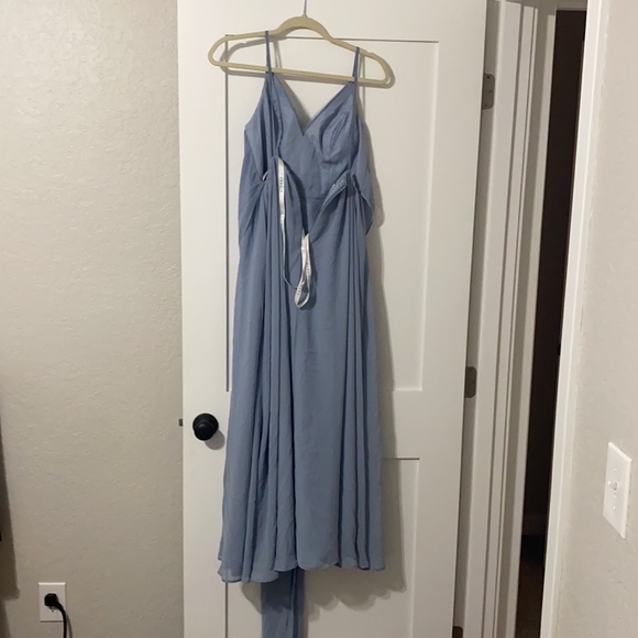 Dusty Blue Bridesmaid Dress - Picture 2 of 3